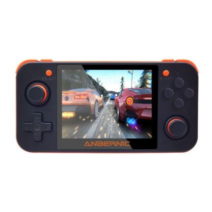 ANBERNIC RG350 3.5 inch Screen Handheld Mini Game Console Double Joystick  Arcade 16G Memory(Orange Black)