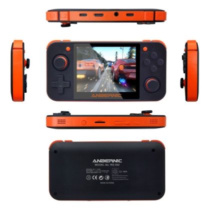 ANBERNIC RG350 3.5 inch Screen Handheld Mini Game Console Double Joystick  Arcade 16G Memory(Orange Black) - Image 2