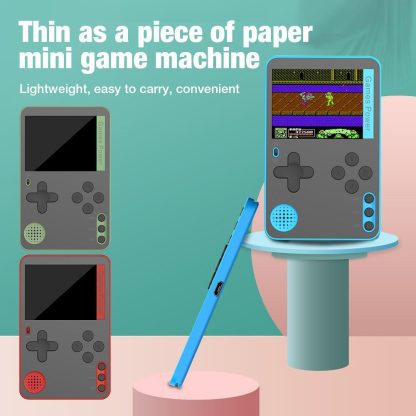 RS-60 Ultra-Thin Card Handheld Game Console with 2.4 inch Screen & 500 Retro Games(Blue) - Image 3