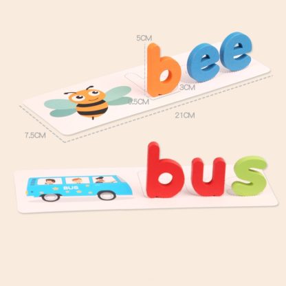 SD016-0 English Letters Spelling Word Games Children Educational Toys Early Education Wooden Puzzles - Image 3