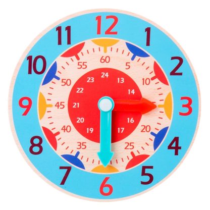 KBX-974 5 PCS Time Cognition Digital Clock Children Early Education Toy(Sky Blue)