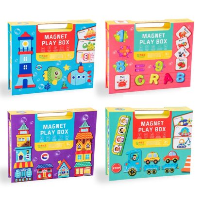 MUQIYI Children Educational Wooden Magnet Play Box Puzzle Game Toy(Marine) - Image 3