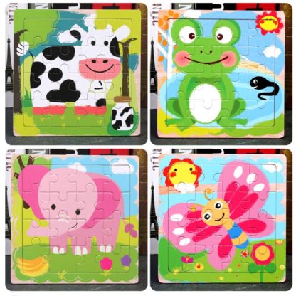 5 PCS KBX-017 Children Wooden Picture Puzzle Baby Early Education Toys(Butterfly) - Image 2