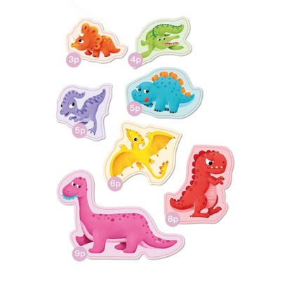 MQY-002 Children Educational Early Double-sided Cognition Large Size Jigsaw Puzzle Toy(Dinosaur) - Image 2