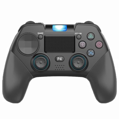 Wireless Bluetooth Gamepad Dual Vibration With Touch Light Bar Handle For PS4(Black)