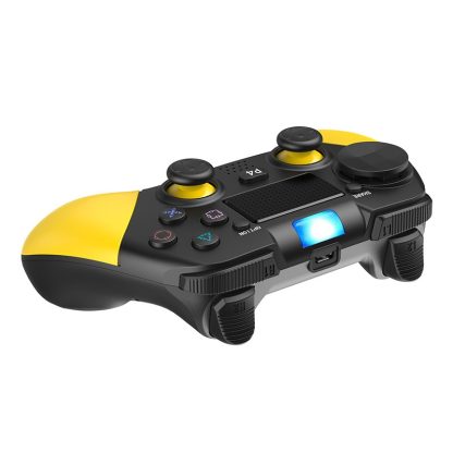 Wireless Bluetooth Gamepad Dual Vibration With Touch Light Bar Handle For PS4(Black And White) - Image 3