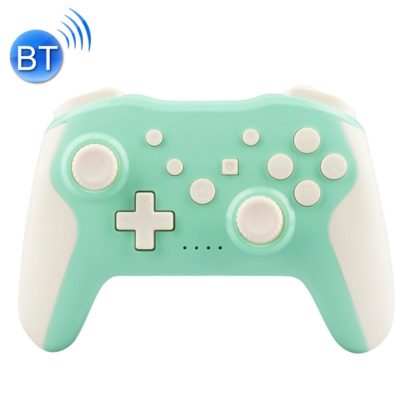 NS009 6-Axis Vibration Burst Wireless Bluetooth Gamepad For Switch Pro(Green and White)