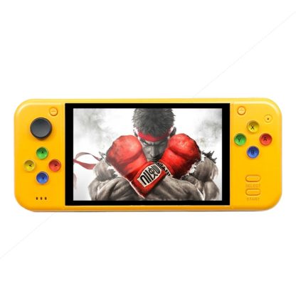 X11 5.1 inch Large-Screen Handheld Game Console 8G Memory Built-in 1000+ Games Support HD AV Output(Orange Yellow)