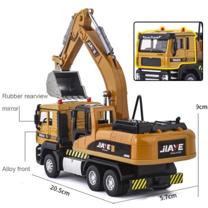 Jiaye Simulation Alloy 1:50 Scale Engineering Car Model Children Toy Car(Excavator) - Image 3