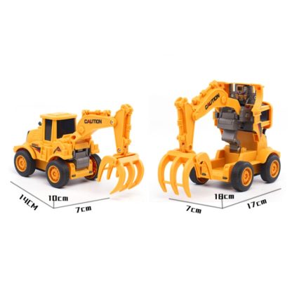 Children Educational Inertial Collision Deformation Engineering Vehicle Toy Model(Wood Grabber) - Image 2