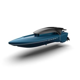 Children Mini Wireless Electric Speedboat Model Boat Simulation Remote Control Toy Boat(Blue)