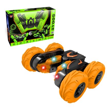 Double-Sided 360-Degree Lighting Stunt Car Climbing And Rolling Remote Control Off-Road Vehicle(Black Orange) - Image 2