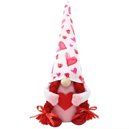 Valentine Day Gift Plush Doll Desktop Window Doll Decoration(Braids)