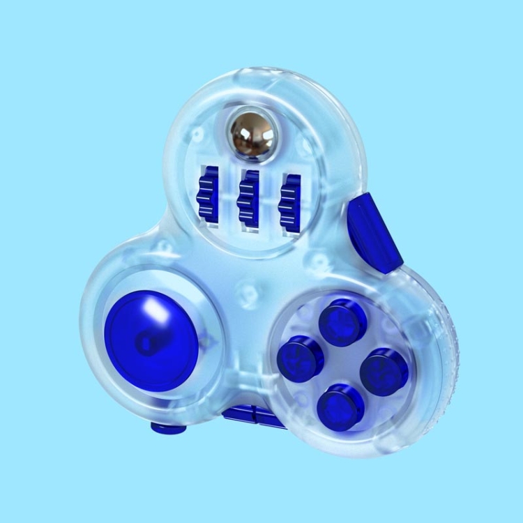 2 PCS Decompression Artifact Boring Vent Fingertip Rubik Cube Handle Fun Toy(Blue)
