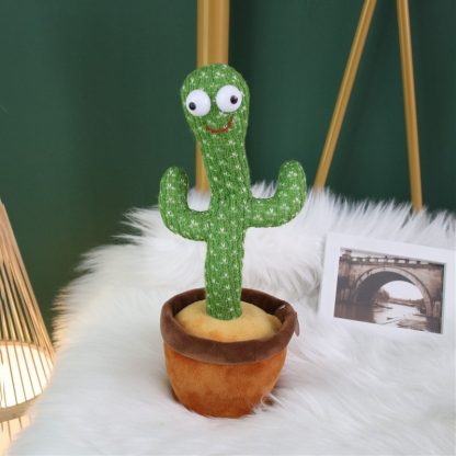 Electric Dancing Cactus Singing Holiday Gift Doll for Children with 120 English Songs - Image 2