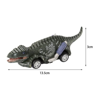 GJ305 3 PCS Inertia Pull Back Dinosaur Toy Model Car Children Educational Toys(Velociraptor) - Image 2