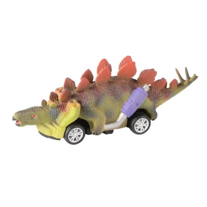 GJ305 3 PCS Inertia Pull Back Dinosaur Toy Model Car Children Educational Toys(Stegosaurus)