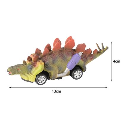 GJ305 3 PCS Inertia Pull Back Dinosaur Toy Model Car Children Educational Toys(Stegosaurus) - Image 2