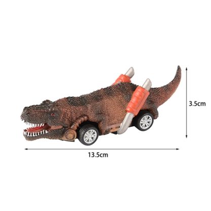 GJ305 3 PCS Inertia Pull Back Dinosaur Toy Model Car Children Educational Toys(Tyrannosaurus) - Image 2