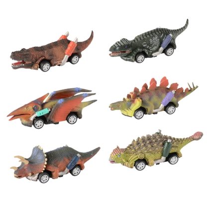 GJ305 3 PCS Inertia Pull Back Dinosaur Toy Model Car Children Educational Toys(Velociraptor) - Image 3