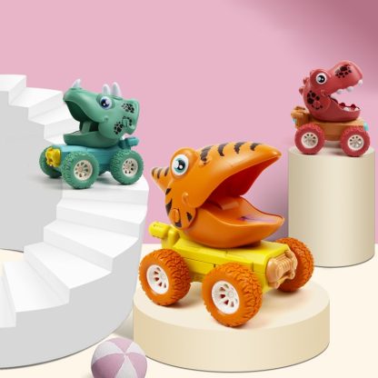 2 PCS Inertia Power Sliding Dinosaur Toy Car Children Education Toy, Color Random Delivery(Stegosaurus) - Image 2