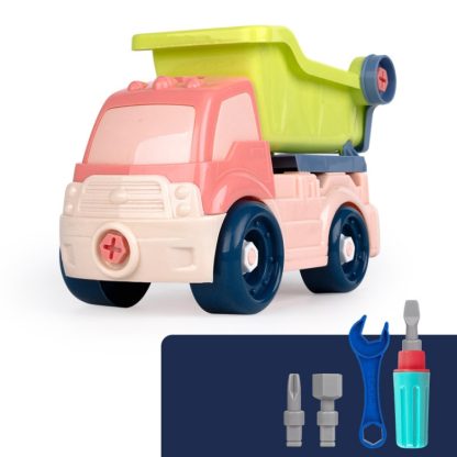 Children Education Engineering Vehicle DIY Toy Detachable Multifunctional Assembly Car(Dump Truck)