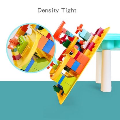 Multifunctional Building Table Learning Toy Puzzle Assembling Toy For Children, Style: Table + Chair + 83 Blocks - Image 3