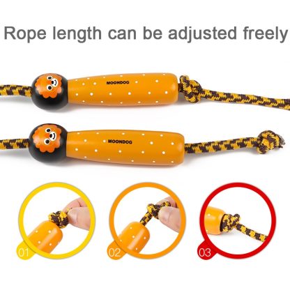 MOONDOG 3 Meters Wooden Cartoon Handle Children Skipping-Rope Toy Kindergarten Pupils Educational Sports Toy(Panda) - Image 3