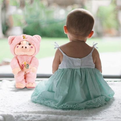 Children Plush Toys Electric Dolls Birthday Gifts Dolls Cartoons Recording Learning To Speak Dancing Toys(Pink) - Image 2