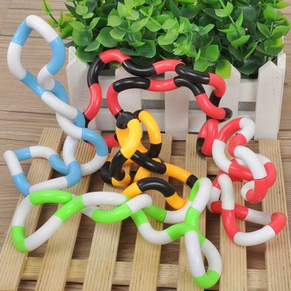 10 PCS Decompression Vent Twisted Loop Deformation Rope Winding Toys(White Green) - Image 2