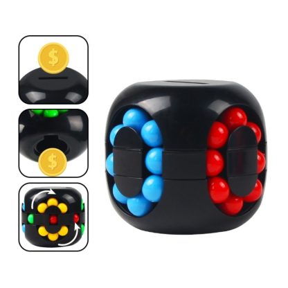 2 PCS Children Puzzle Decompression Cube Ball Toy Piggy Bank(Black) - Image 2