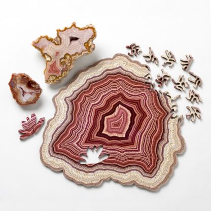 Allotype Agate Puzzle Difficult Wooden Jigsaw Puzzle Toy(Blue) - Image 3