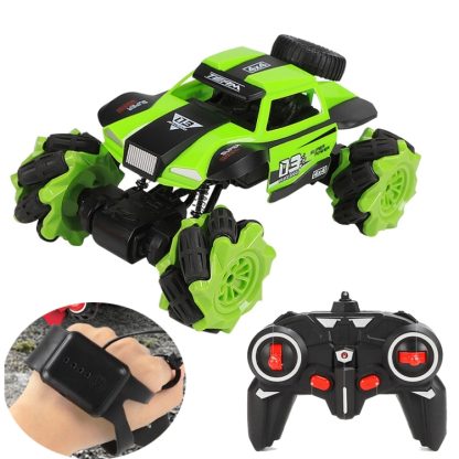 CX-60 2.4G Remote Control Truck Speed Drift Car Toy Cross-Country Racing  Double Remote (Green)