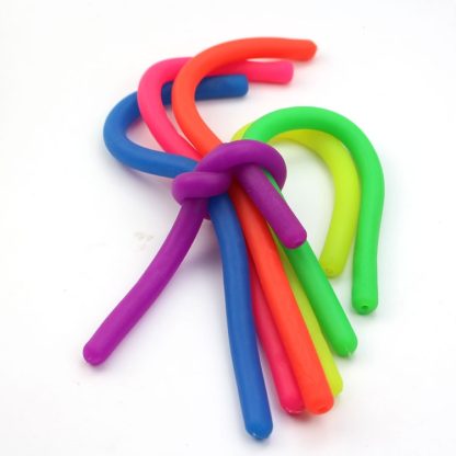 TPR Decompression Noodle Rope Elastic Rope Random Color Delivery,Size: 20 PCS Large - Image 2