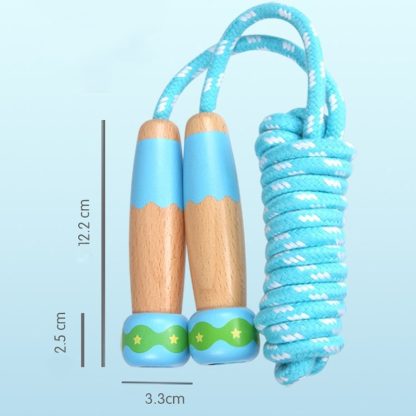 Wooden Children Skipping Rope Kindergarten Pupils Beginners Adjustable Skipping Rope, Length: 2.7m(Pink) - Image 3