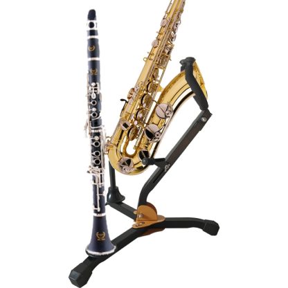 Saxophone Bracket Folding Elbow Flute Clarinet Clarinet Hanger(1 Flute / Black Tube Bracket) - Image 2