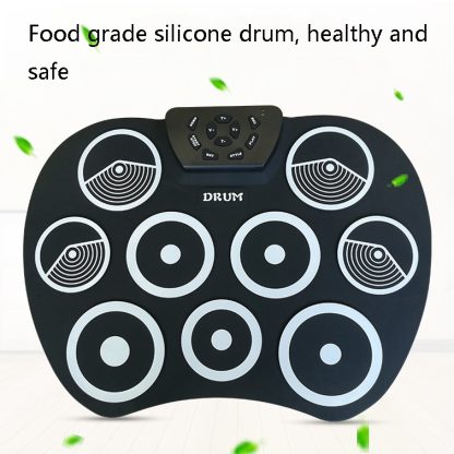 Silicone Folding Portable Hand-Rolled Drum DTX Game Strike Board(G800 Red) - Image 3