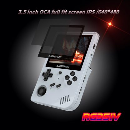 ANBERNIC RG351V 3.5 Inch Screen Linux OS Handheld Game Console (Wood Grain) 16GB - Image 3