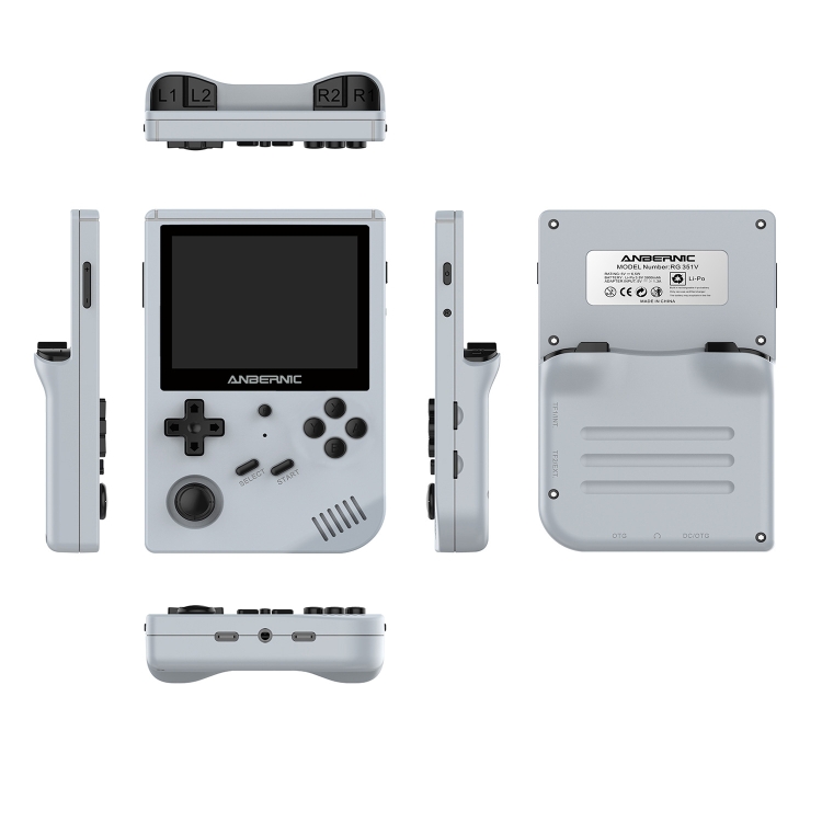 ANBERNIC RG351V 3.5 Inch Screen Linux OS Handheld Game Console (Gray) 16GB+128GB - Image 2