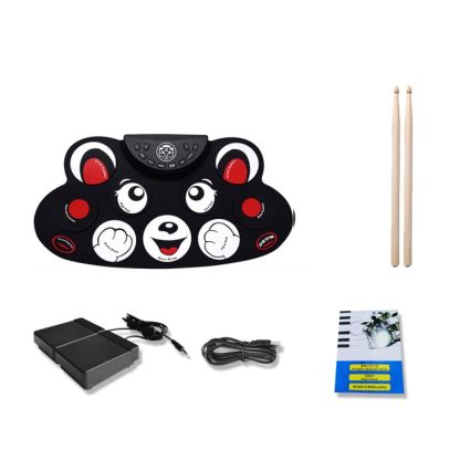 Children Hand Roll Electronic Drum DTX Game Portable Drum(G603 Bears)