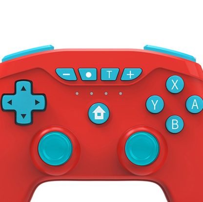 Wireless 6-Axis Gamepad Bluetooth Dual Vibration Controller For Switch Pro, Product color: Red + Blue Button - Image 3