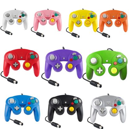 2 PCS Single Point Vibrating Controller Wired Game Controller For Nintendo NGC / Wii, Product color: White - Image 2