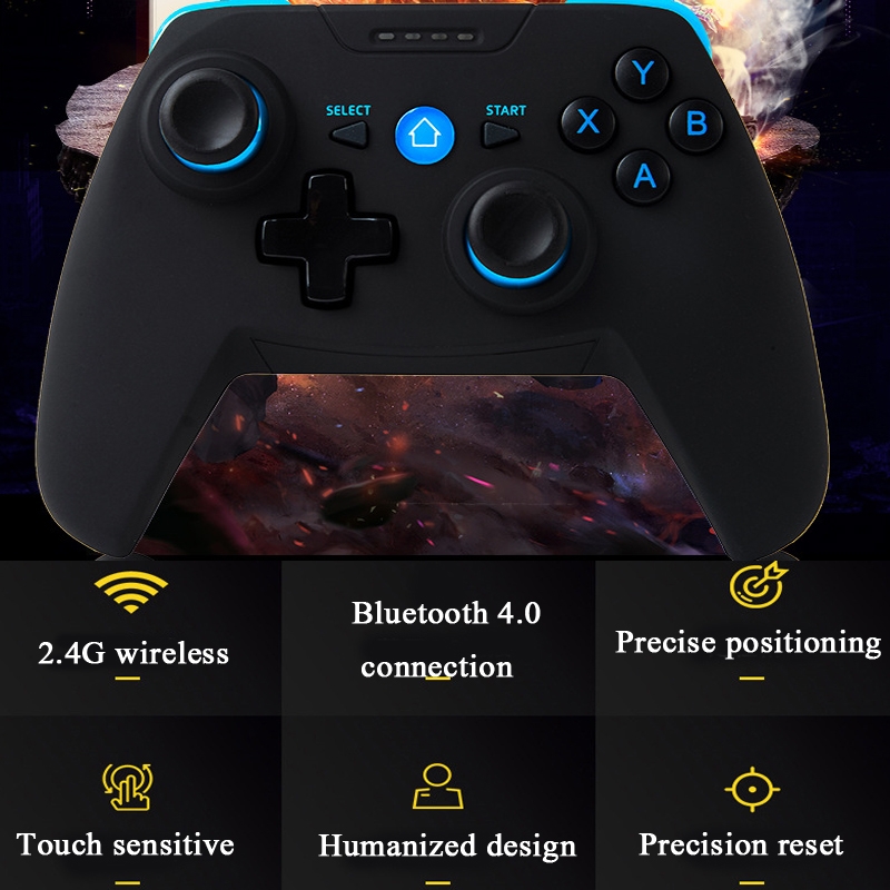 CX-X1 2.4GHz + Bluetooth 4.0 Wireless Game Controller Handle For Android / iOS / PC / PS3 Single Handle (Blue) - Image 3