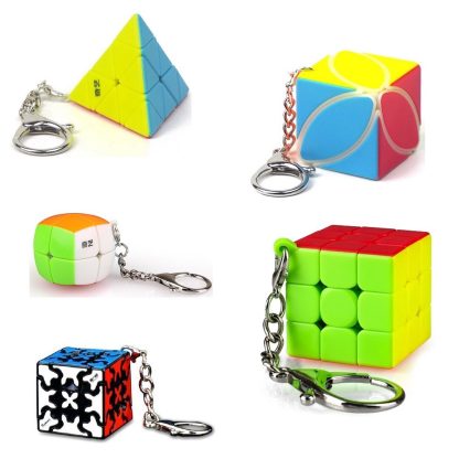 2 PCS Mini Keychain Magic Cube Decompression Toy Maple Leaf Keychain - Image 2