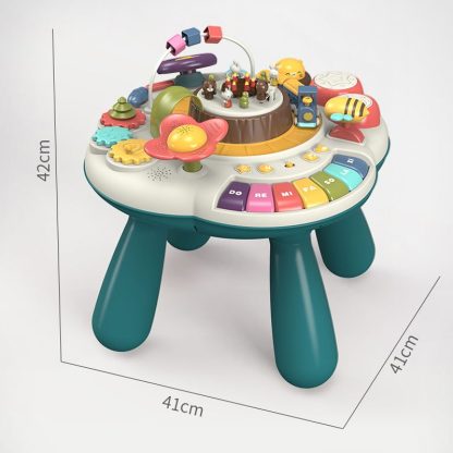 H31 Children Multifunctional Funny Game Table Toy Puzzle Early Education Learning Table(Red) - Image 3