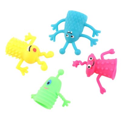 20 PCS Mini Finger Doll TPR Soft Rubber Monster Finger Cover Toys, Random Color and Style Delivery - Image 2