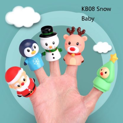 Children Early Education Finger Doll Set Animal Parent-Child Interactive Puppet Toy(KB08 Snow Baby) - Image 2