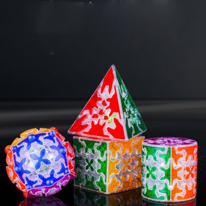 Transparent Gear Series Third-Order Magic Cube Transparent Gear Pyramid - Image 2