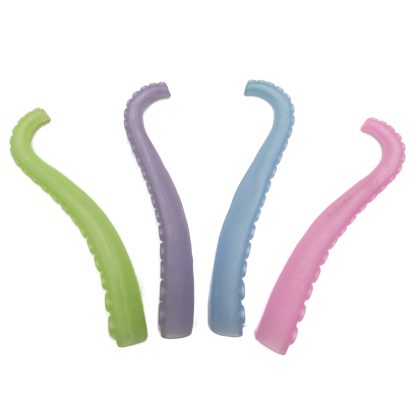 10 PCS TPR Soft Plastic Octopus Tentacles Finger Cover Toys Tricky Prank Finger Puppet, Random Color Delivery(Fluorescen - Image 2