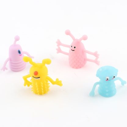 24 PCS TPR Luminous Small Monster Finger Doll Soft Rubber Mini Finger Cover Toys, Random Color And Style Delivery - Image 2